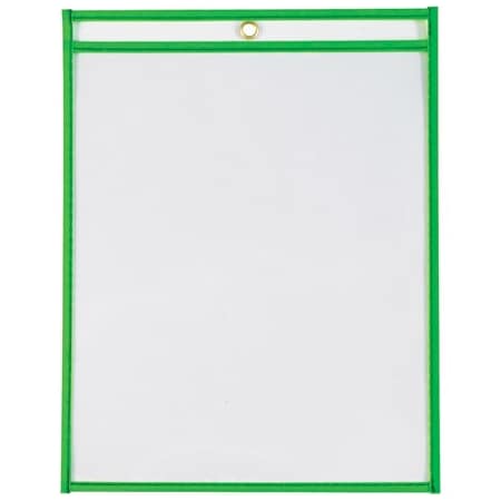 Bsc Preferred 9 x 12'' Neon Green Job Ticket Holders, 15PK BUY04000987